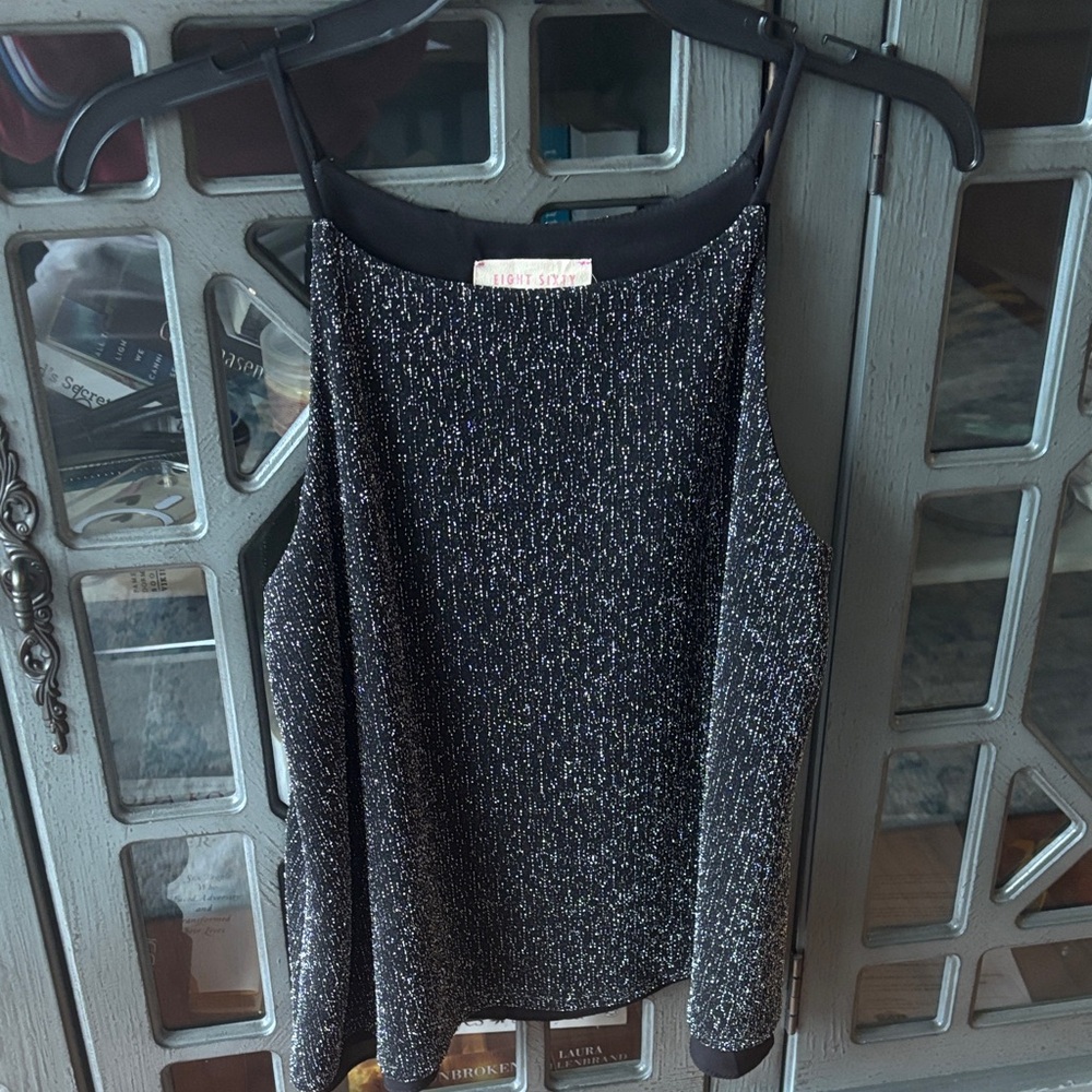 Eight Sixty Glittery Black Camisole